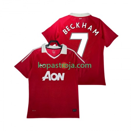 Billiga Fotbollströjor Manchester United BECKHAM 7 2010 2011 Retro Hemma tröja Kortärmad
